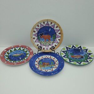 Mesa International Elkins New Hampshire Bear Fish Moose Duck Salad Dessert Plate